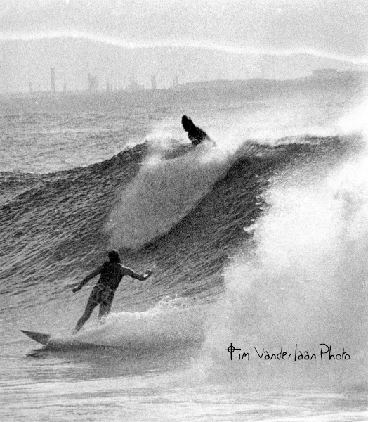 Brian Holman surfing Windy Point  March 1976